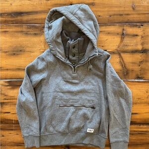 Abercrombie & Fitch Men's Heather Gray Pullover Hoodie